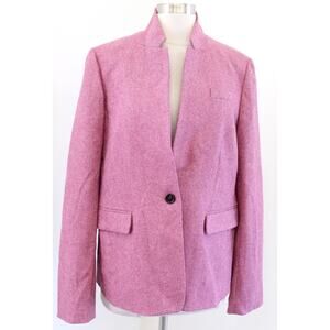 J Crew Womens Pink Regent Blazer in Donegal Wool Blend Tweed Size 14 Jacket